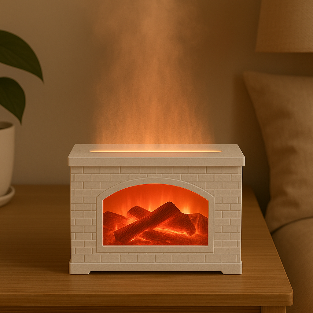 Azhara Fireside - Ultrasonic Humidifier - fragrance notes and packaging