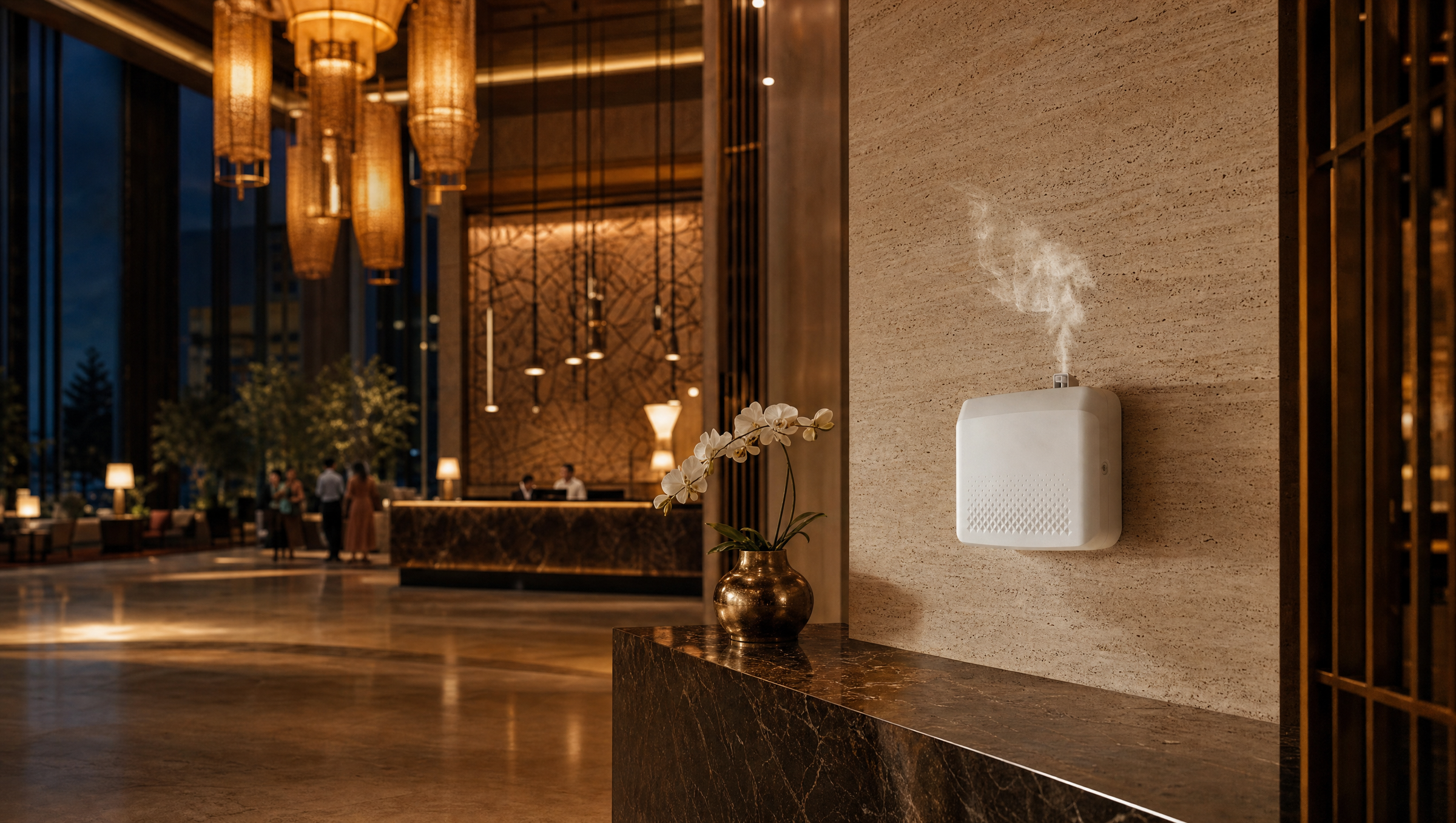Professional waterless scenting for business spaces