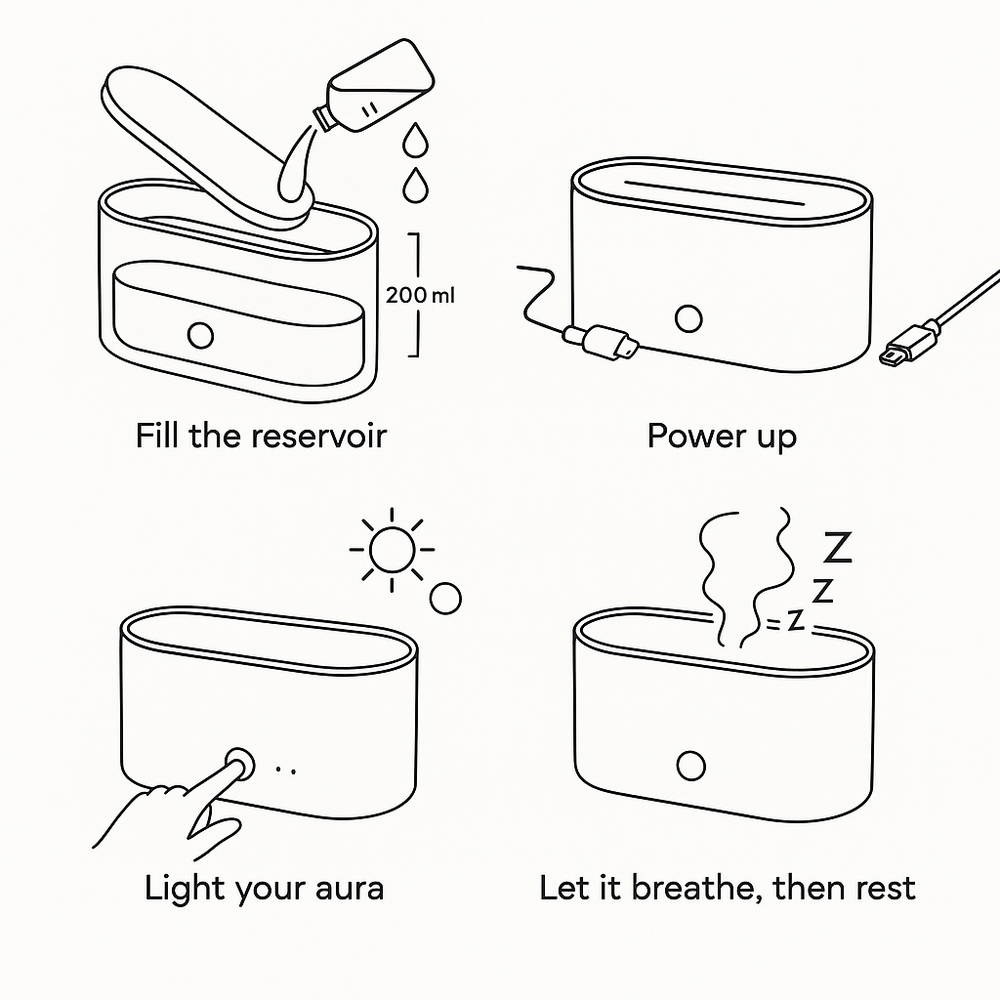 Auréa - Ultrasonic Humidifier (FREE Fragrance Oil worth ₹899)