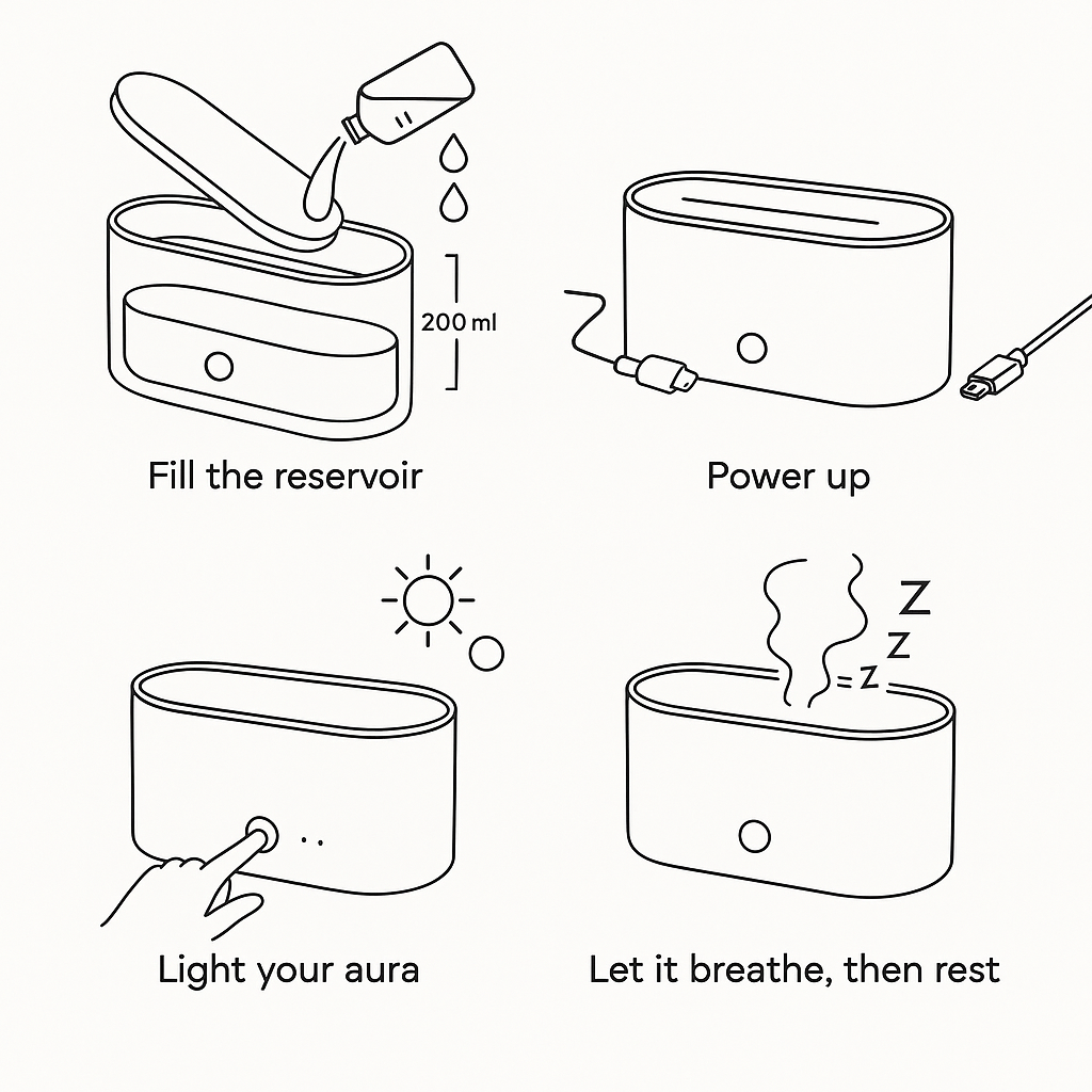 Auréa - Ultrasonic Humidifier (FREE Fragrance Oil worth ₹899)