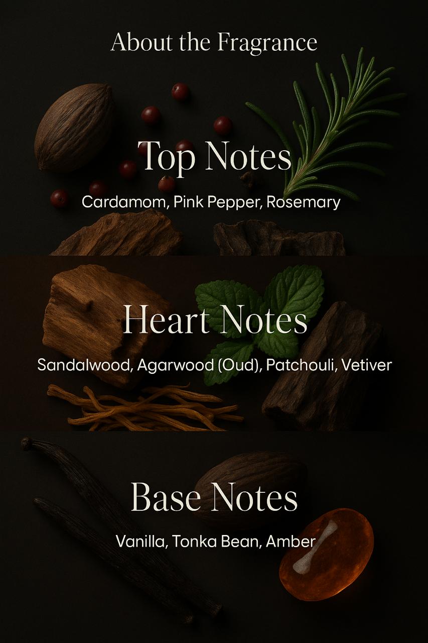 Azhara Obsydian - fragrance notes and packaging