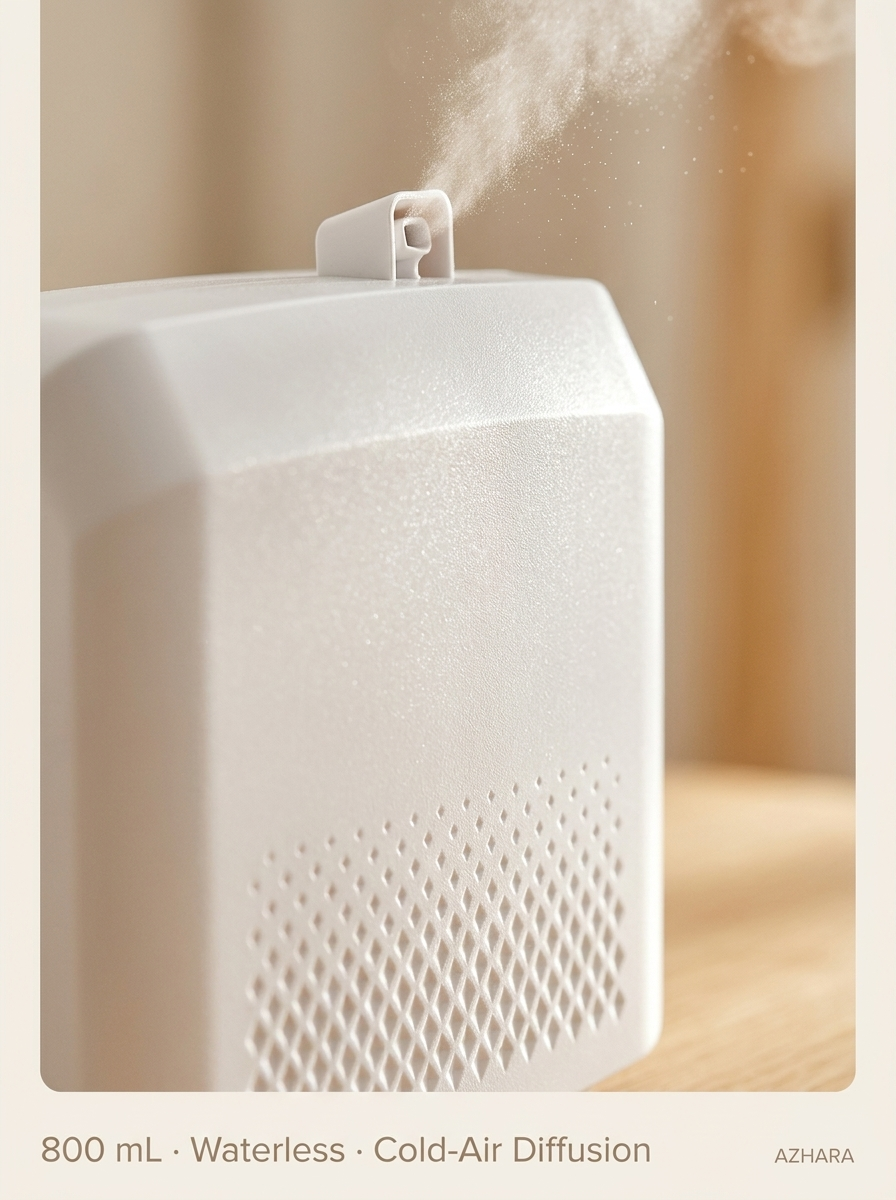 Ether XL macro detail — 800 mL waterless cold-air diffusion